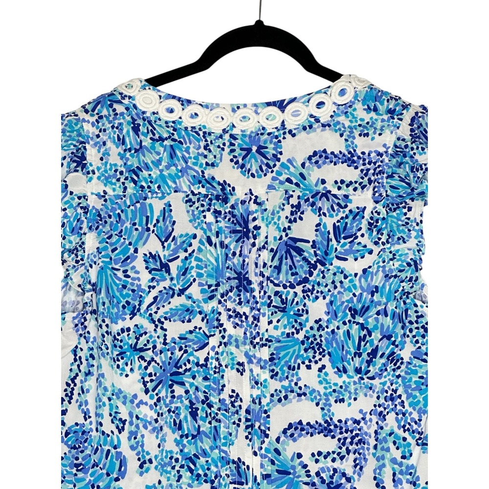 Lilly‎ Pulitzer Joan Tunic Dress Medium Shell Me you Love Me Print Floral Resort - Picture 6 of 12